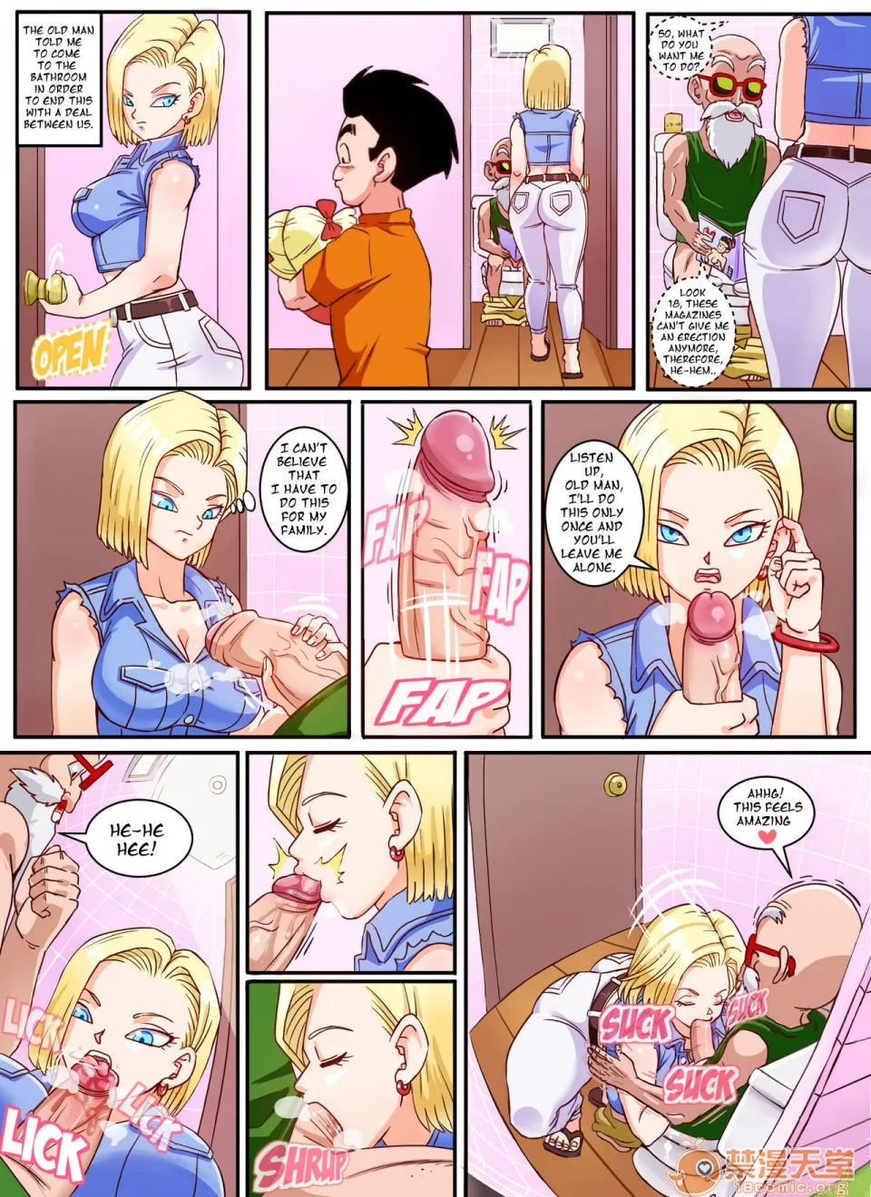 无翼岛邪恶帝全彩之催眠Android18&MasterRoshi(DragonBallZ)